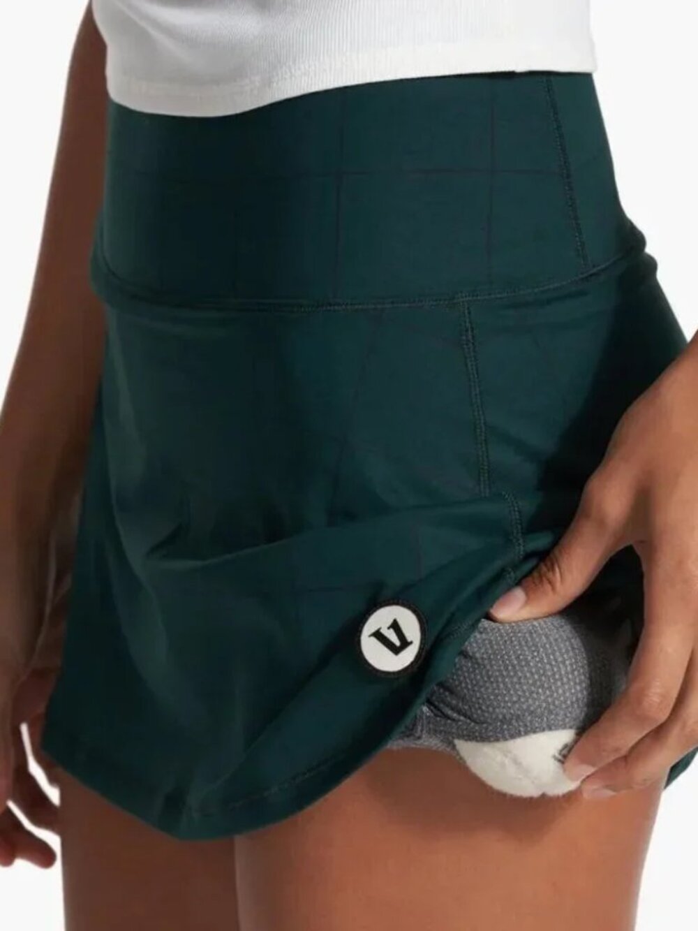 Green Plaid Vuori Tennis Skirt | Green Plaid | Large